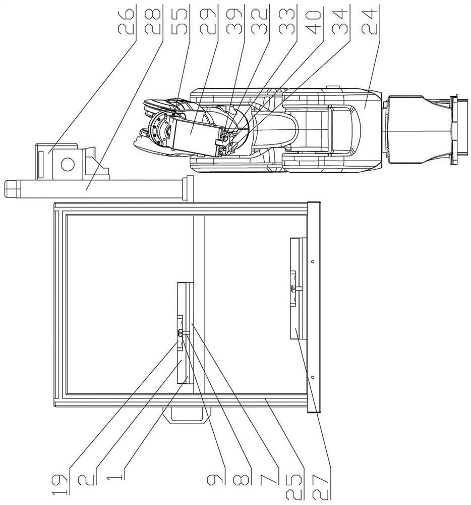 Screw tap feeding and discharging device