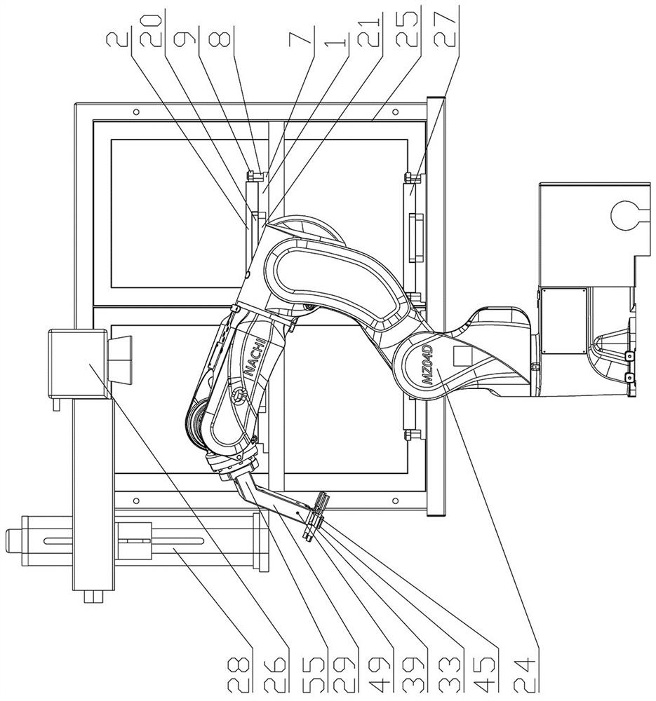 Screw tap feeding and discharging device