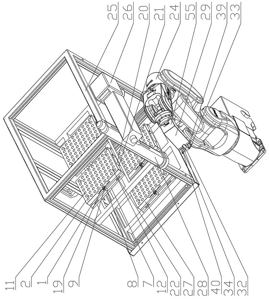 Screw tap feeding and discharging device