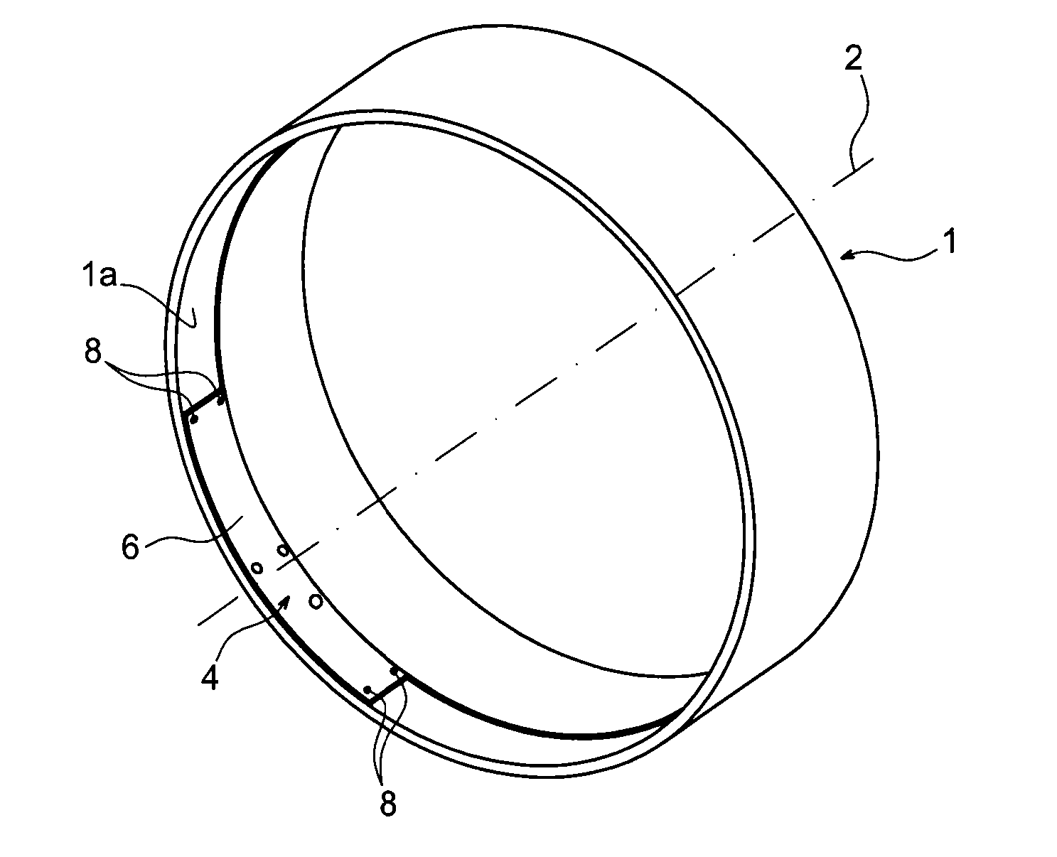 Fluid discharge vibration damping strips for acoustic protection of aircraft turbomachine fan casing