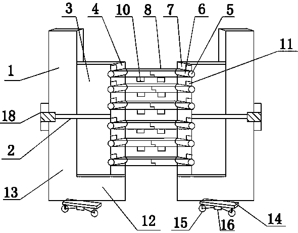 Cooling molding device for metal melt applied to fuse