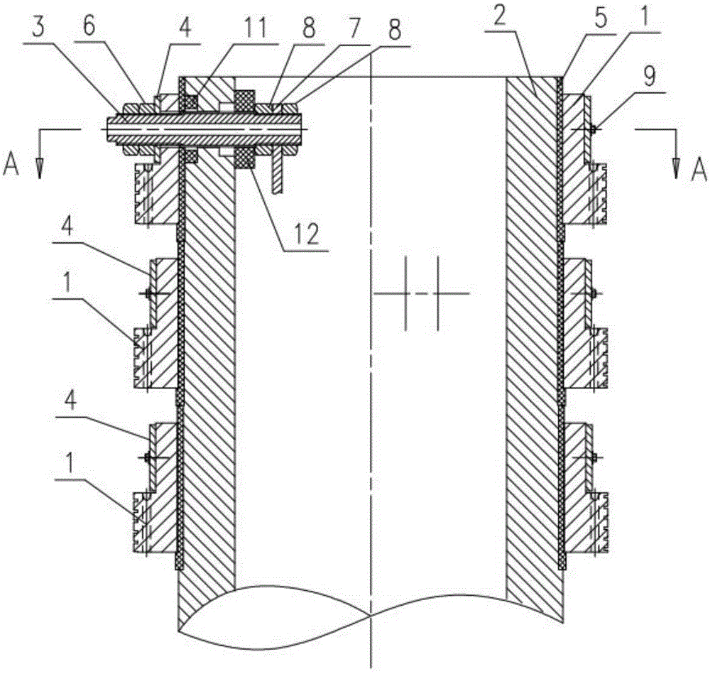 Three-phase large-capacity AC collector ring device for hydro-generator