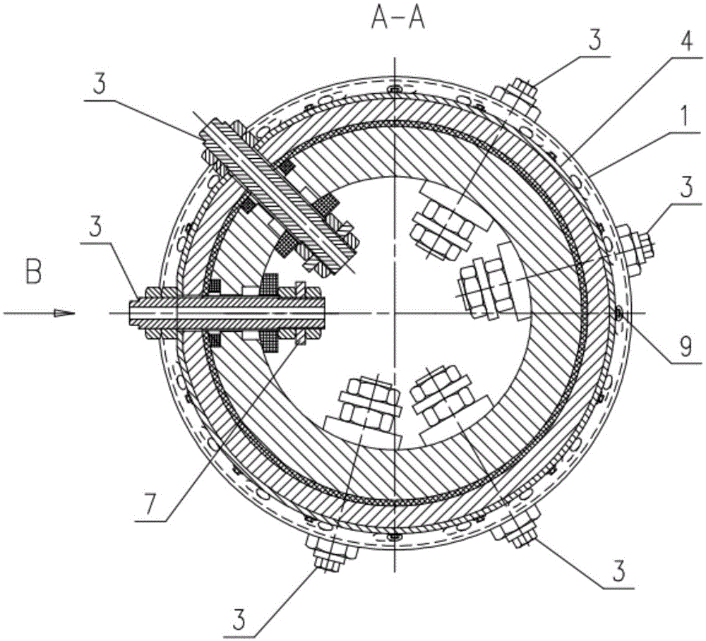 Three-phase large-capacity AC collector ring device for hydro-generator