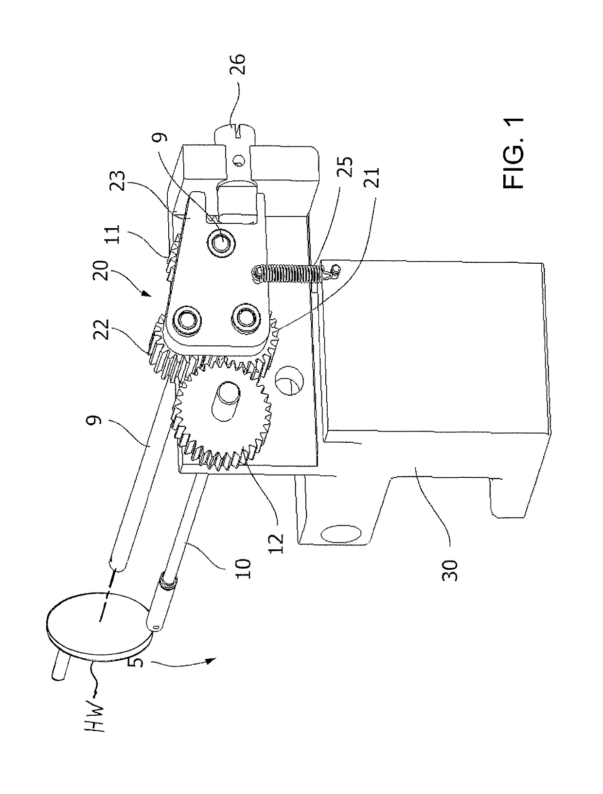 Microtome having means for reversing a direction of rotation