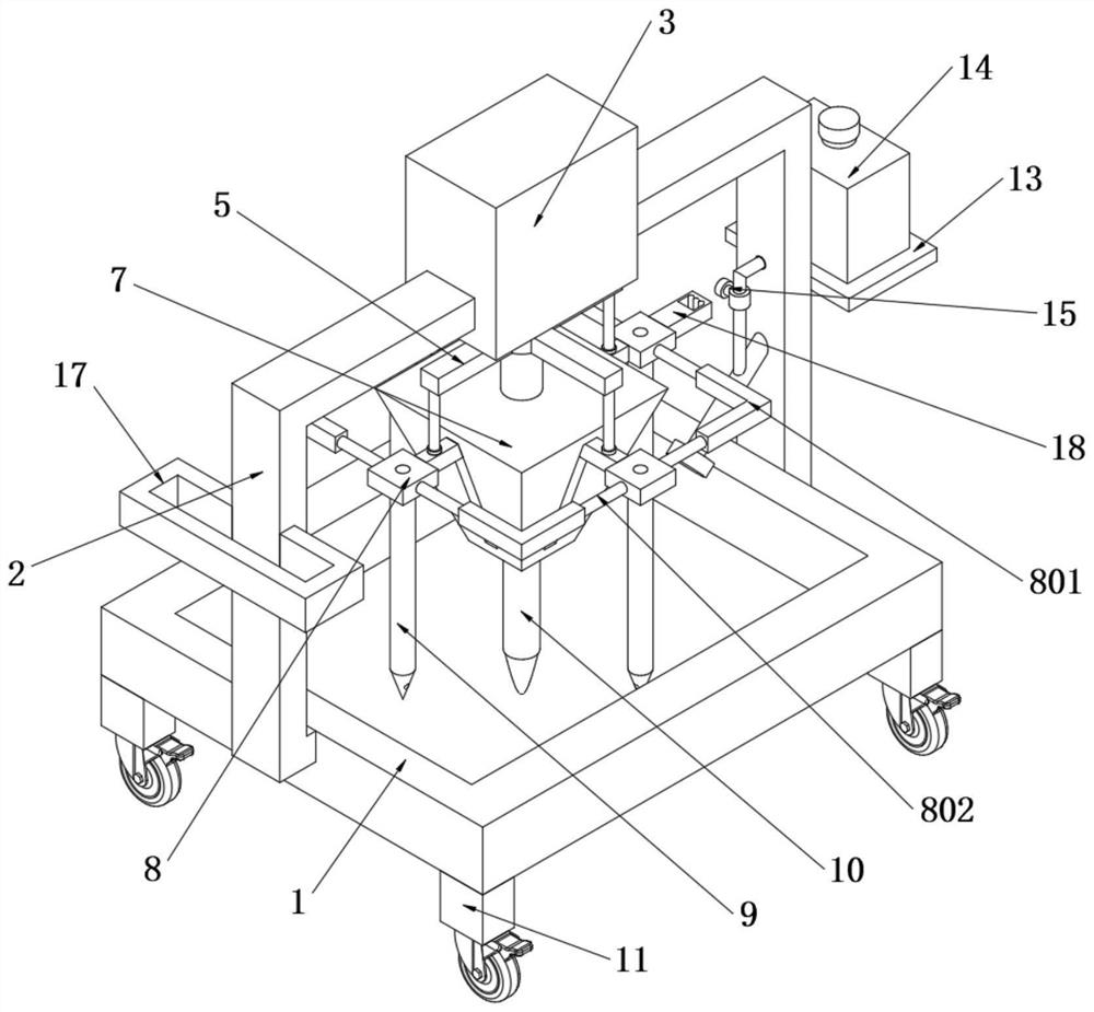 A building foundation construction device