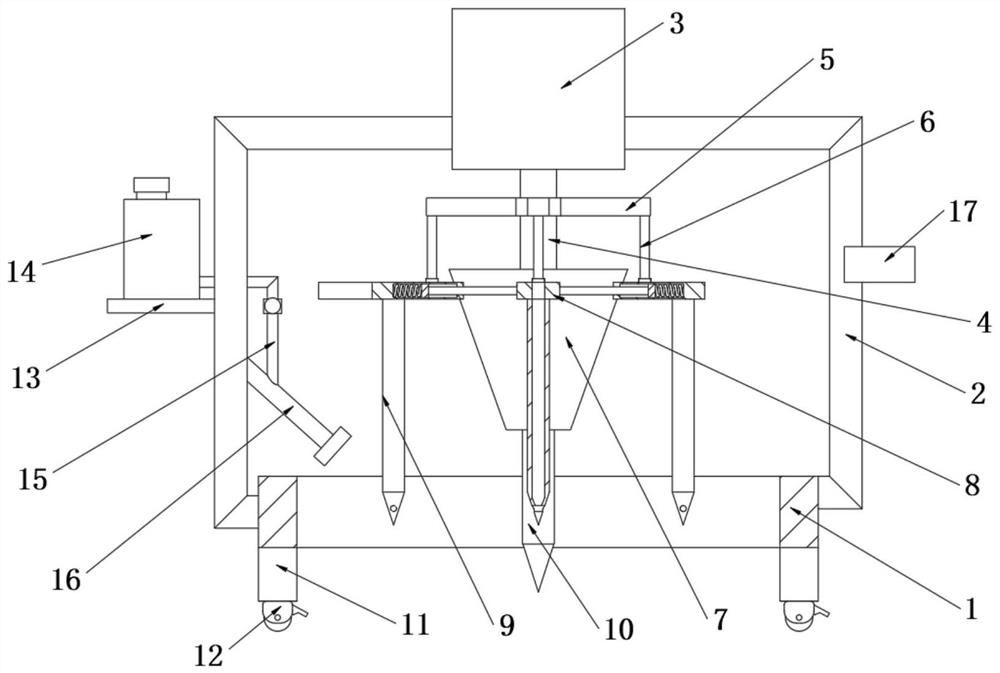 A building foundation construction device