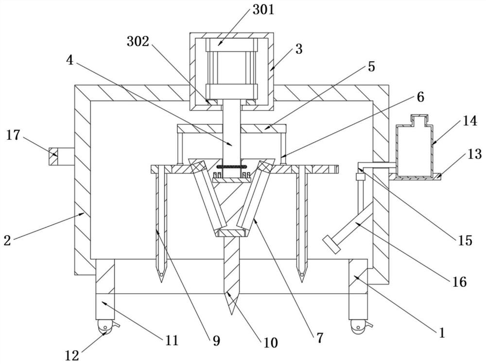 A building foundation construction device