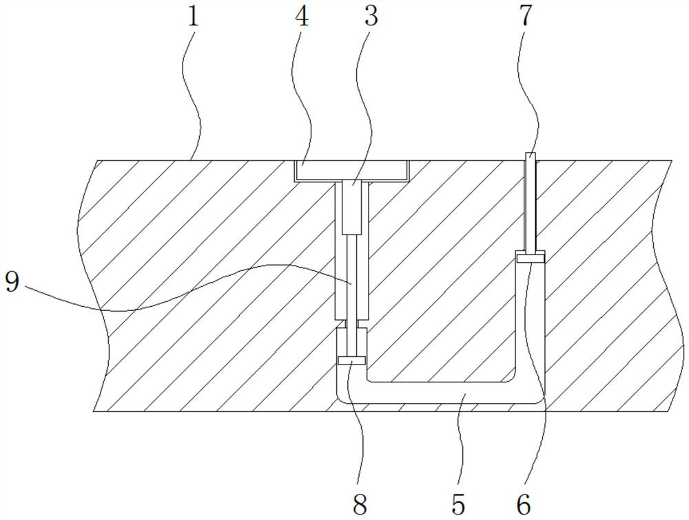 A high-stability bottom connection device for an airline dining car