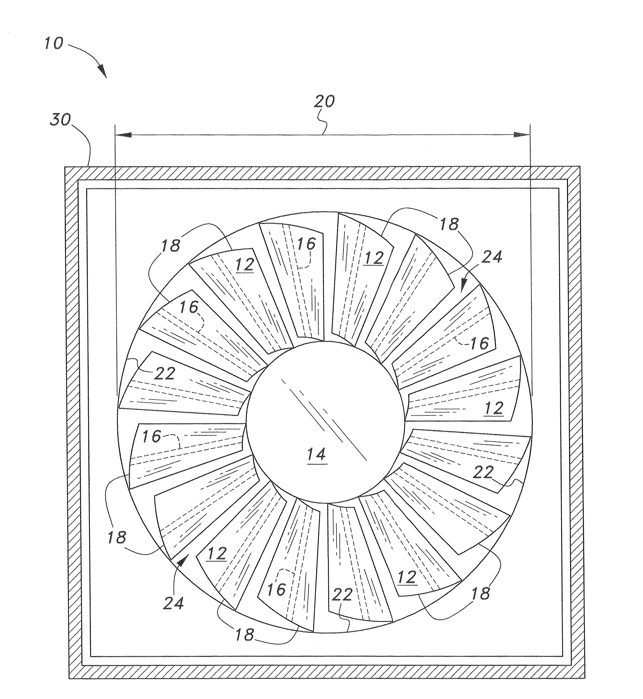 Ventilation fan with automatic blade closure mechanism