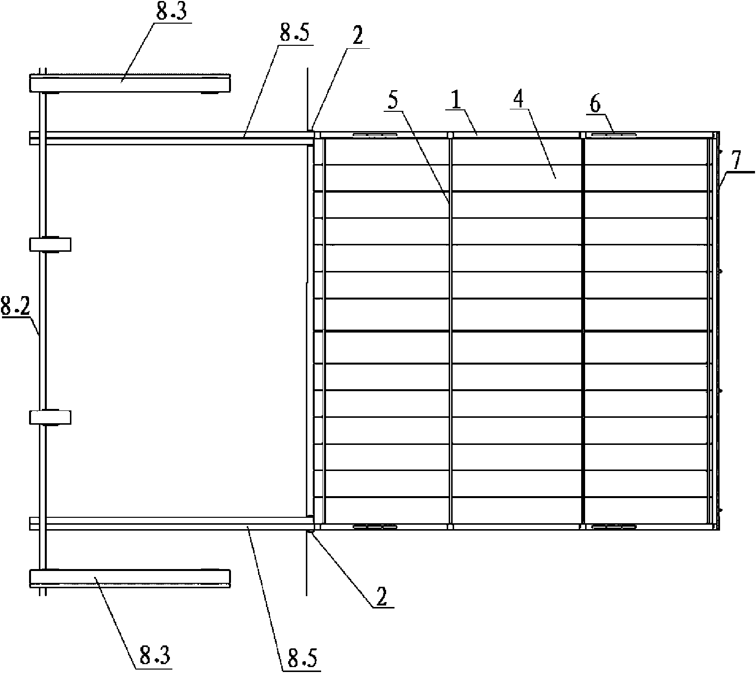 Retractable unit horizontal hard protection