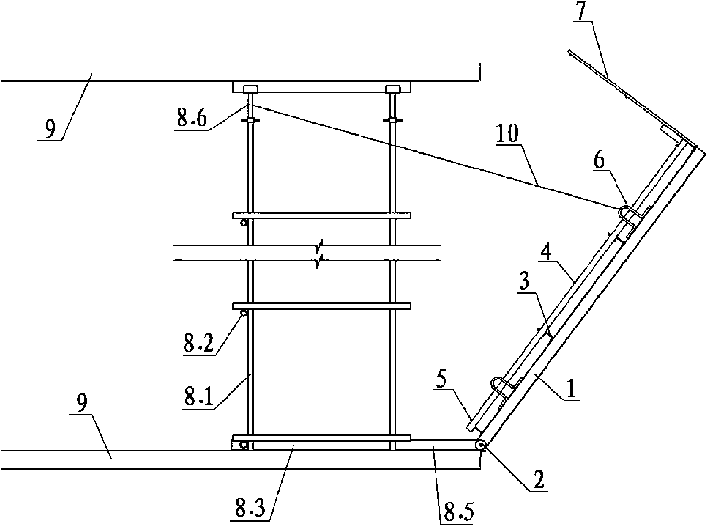 Retractable unit horizontal hard protection