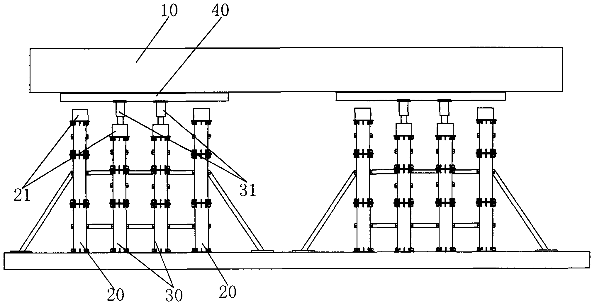 Quick beam lowering method based on bridge synchronous jacking and overall replacement