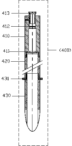 Installing device for aiming and positioning infrared thermometric optical probe on small furnace cover