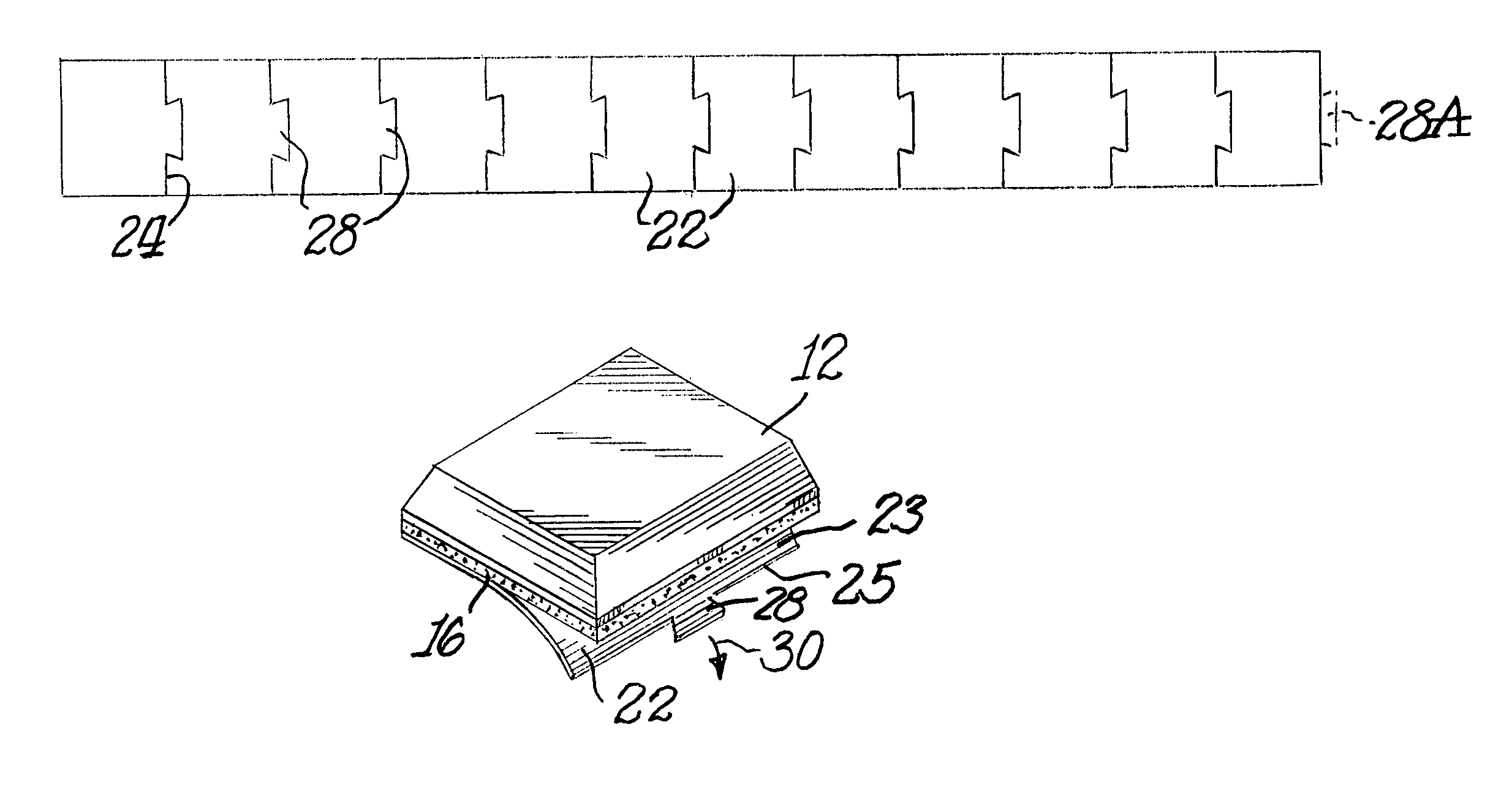 Adhesive wheel balancing weights having a serrated backing strip