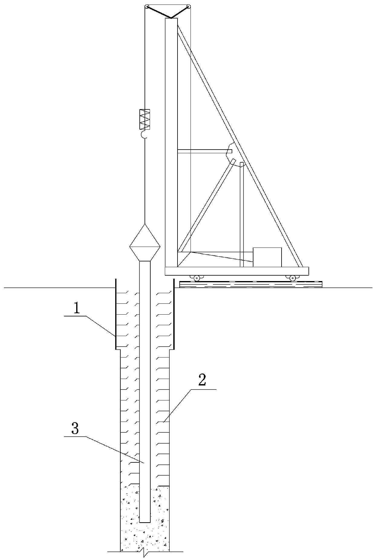 Karst cave foundation pit supporting construction method