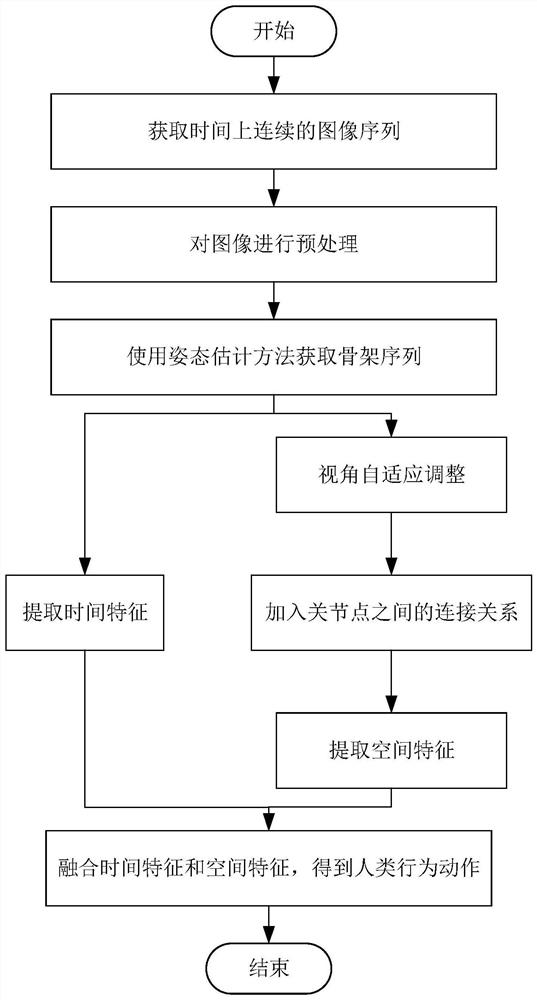 Behavior recognition method and system based on human skeleton