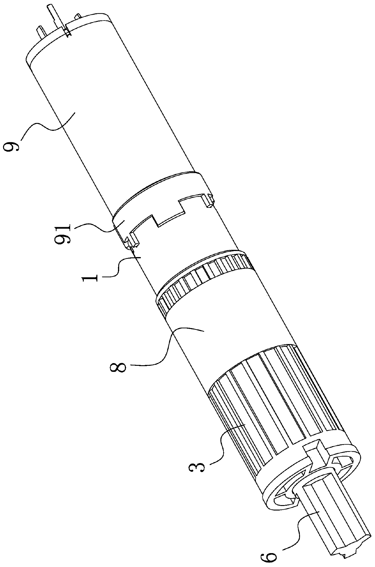 Transmission structure of hollow cup tubular motor