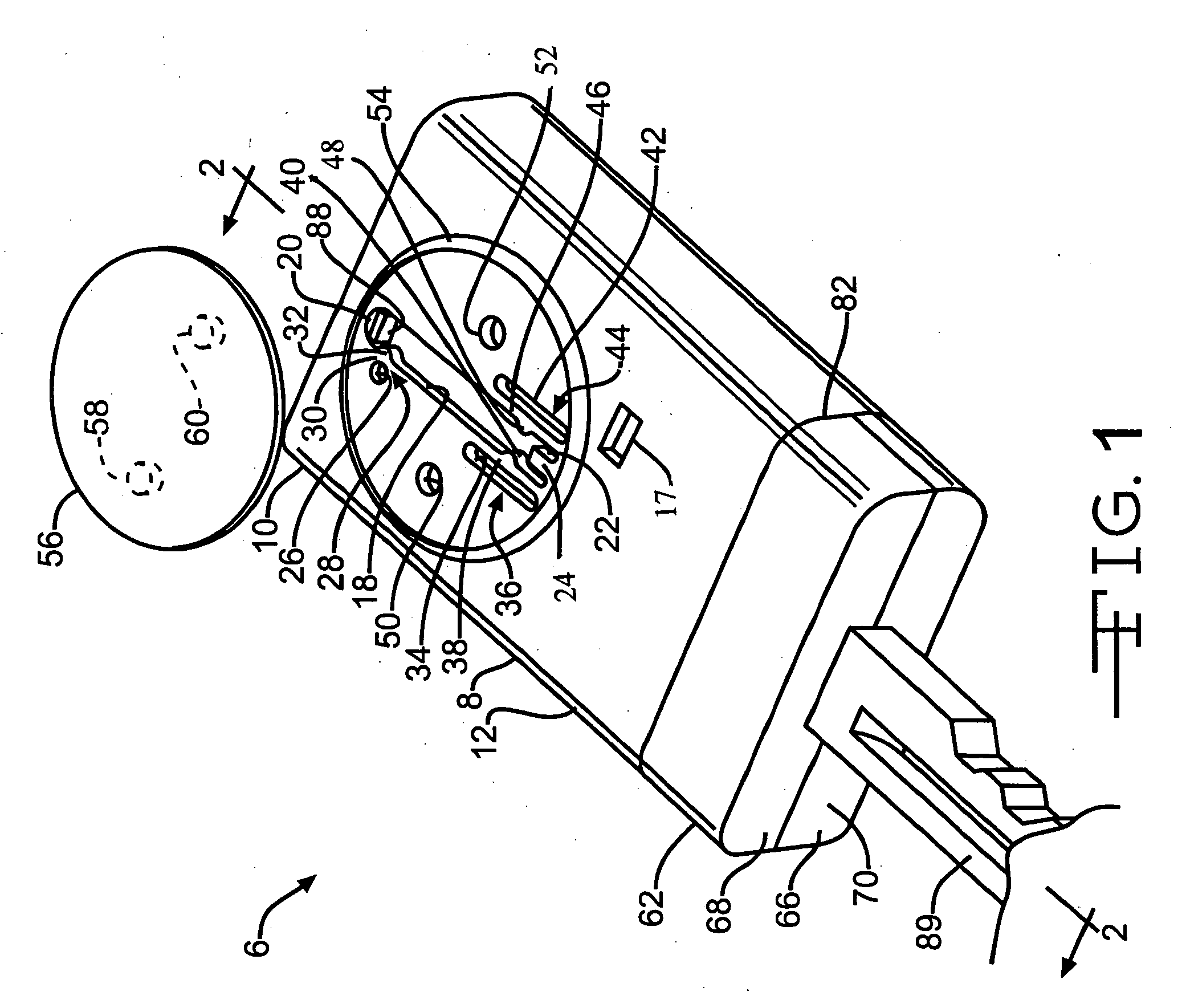 Key fob with detent mechanism