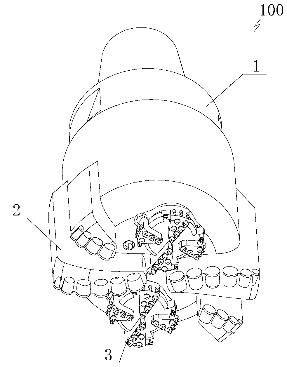 Hybrid pdc drill bit based on jet technology