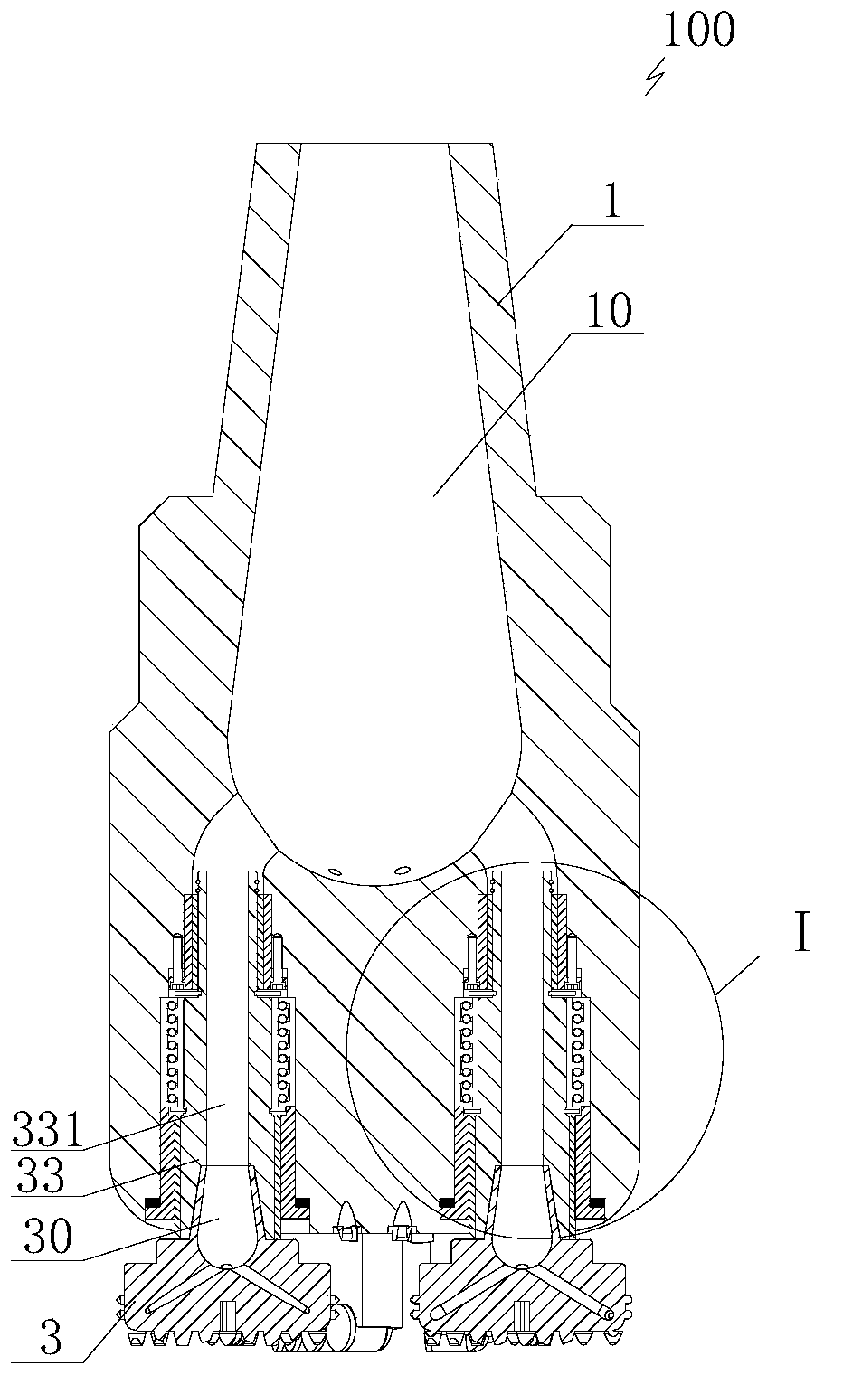 Hybrid pdc drill bit based on jet technology