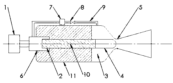 A Thrust Controllable Secondary Flow Throat Bolt Rocket Engine