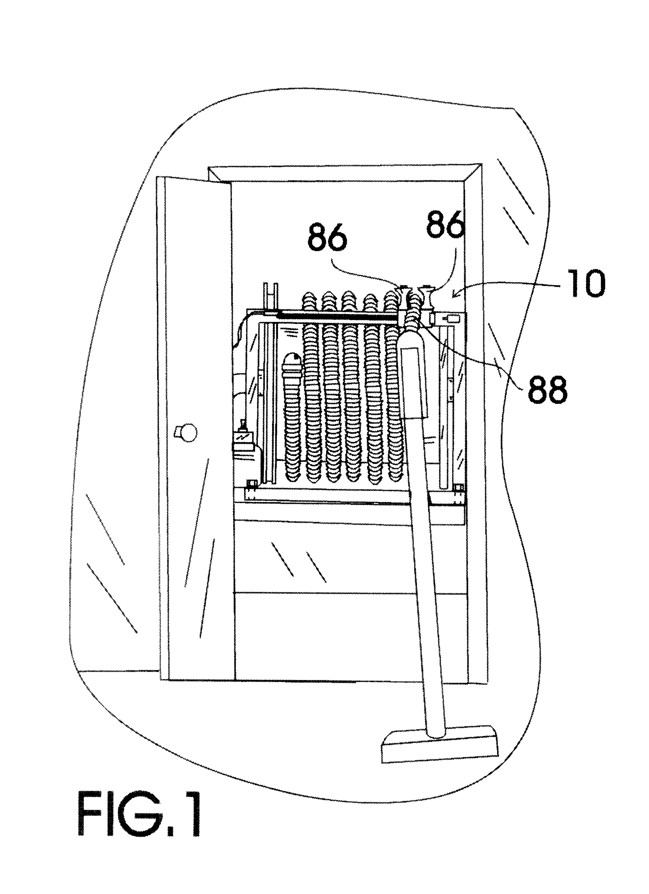 Vacuum hose assembly for a permanently installed building vacuum cleaner system