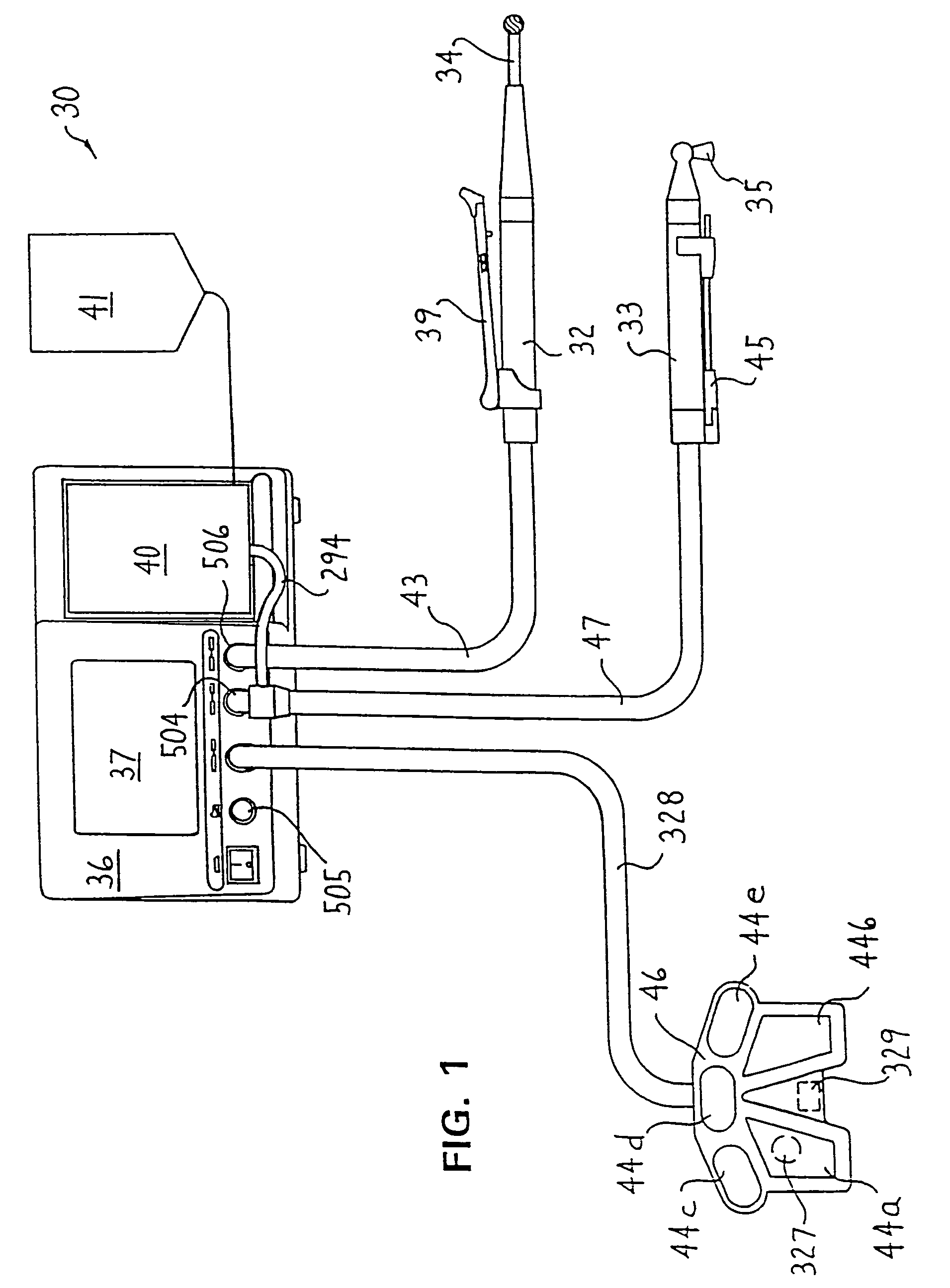 Surgical tool system including plural powered handpieces and a console to which the handpieces are simultaneously attached, the console able to energize each handpiece based on data stored in a memory integral with each handpiece