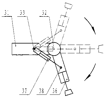 Gear oscillating bar type pneumatic spider robot