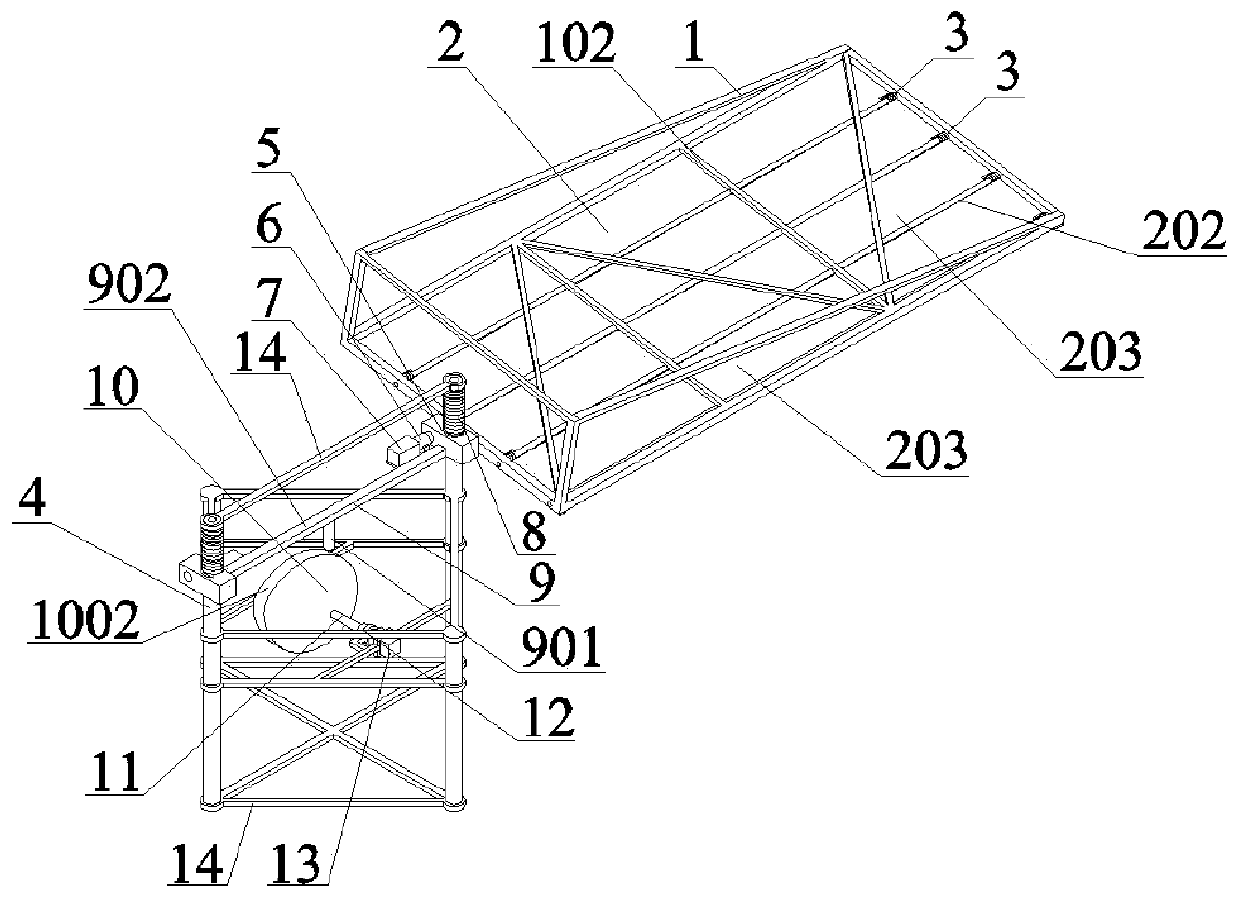 Low-resistance synchronous direct-acting type double-flapping-wing aircraft