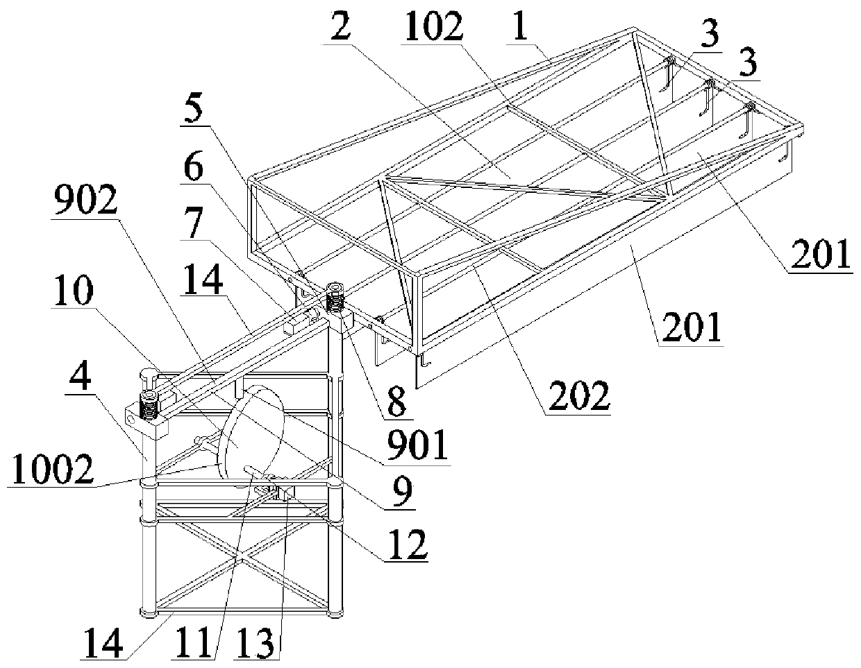 Low-resistance synchronous direct-acting type double-flapping-wing aircraft