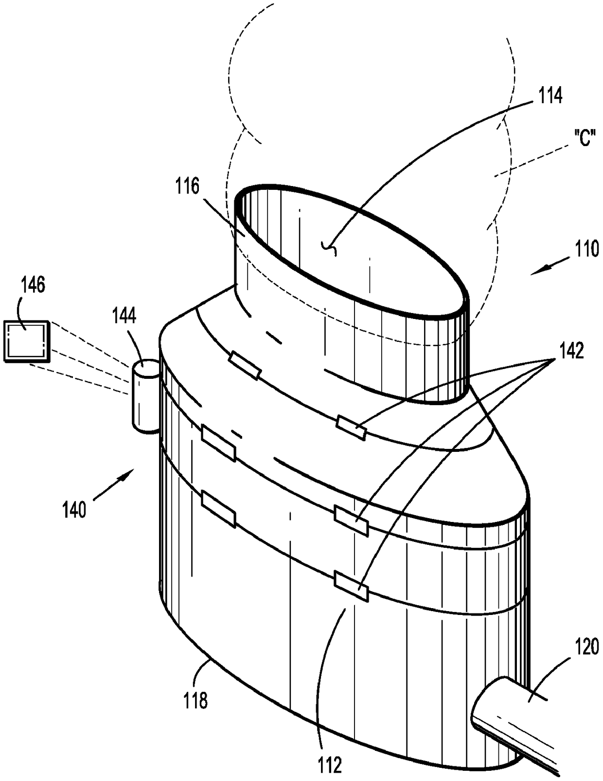 Internal colostomy catheter