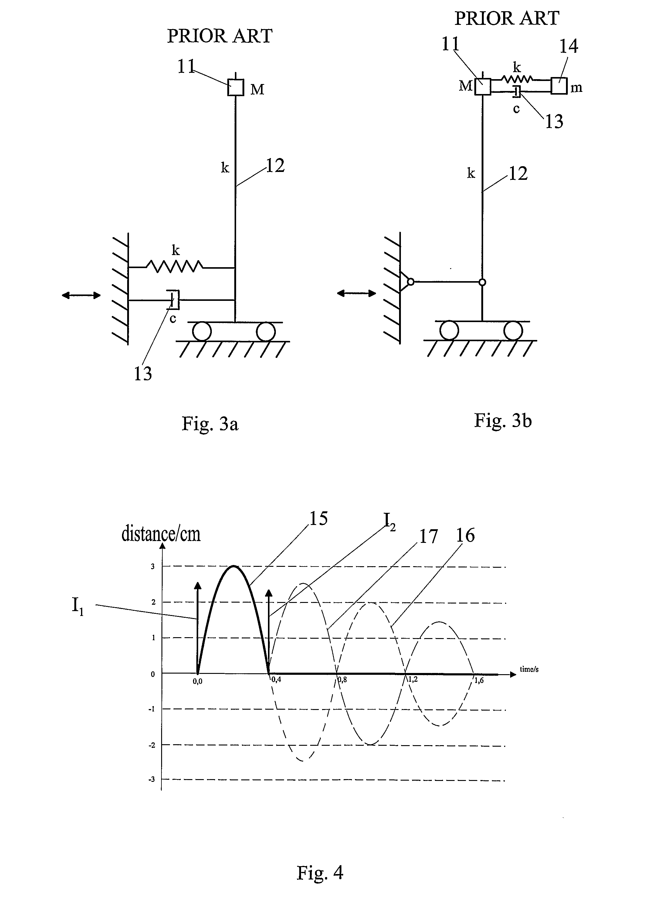 Method and an arrangement for dampening vibrations in a mast structure