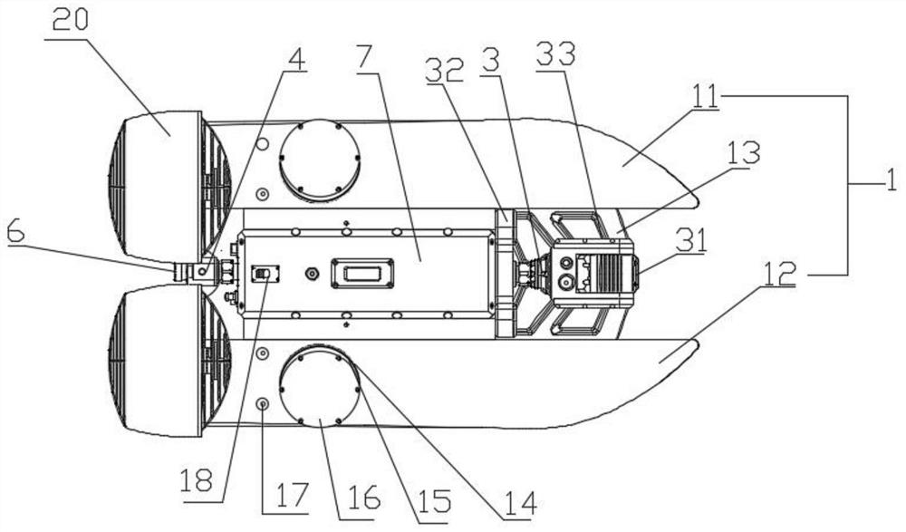 Self-propelled concealed culvert CCTV sonar detection robot and using method thereof