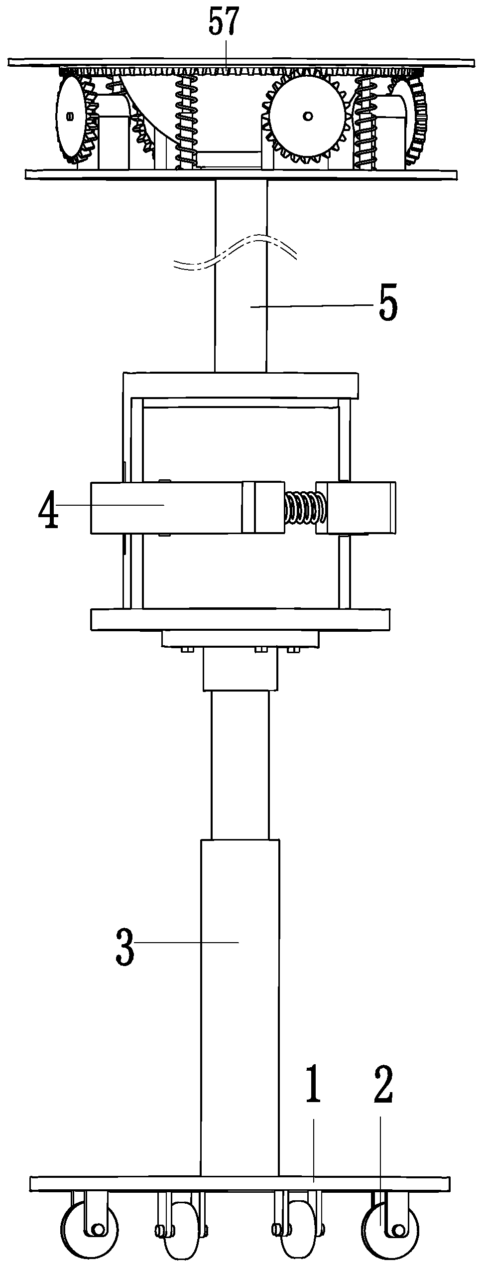 A special automatic cleaning machine for LED ceiling lamps with semicircular structure