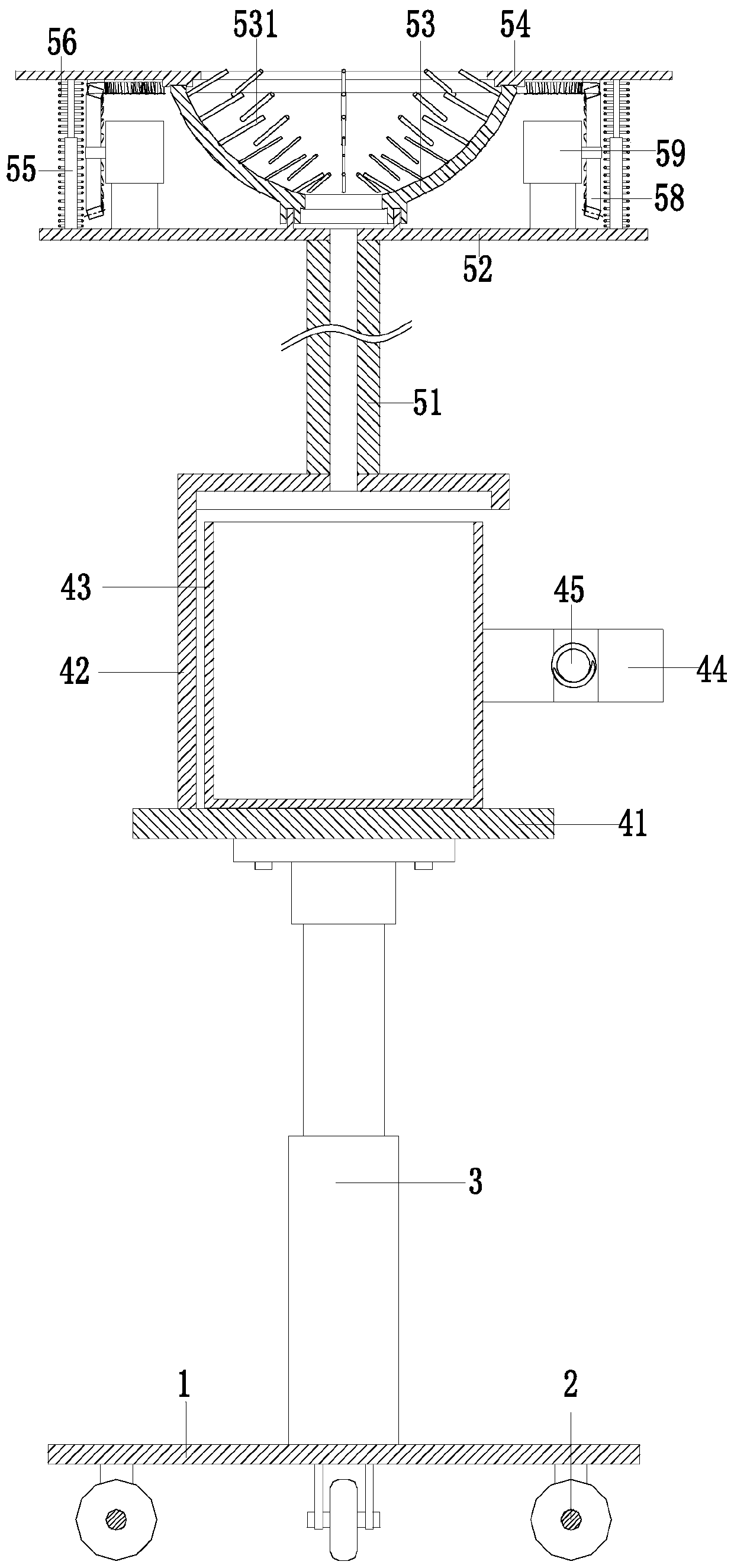 A special automatic cleaning machine for LED ceiling lamps with semicircular structure