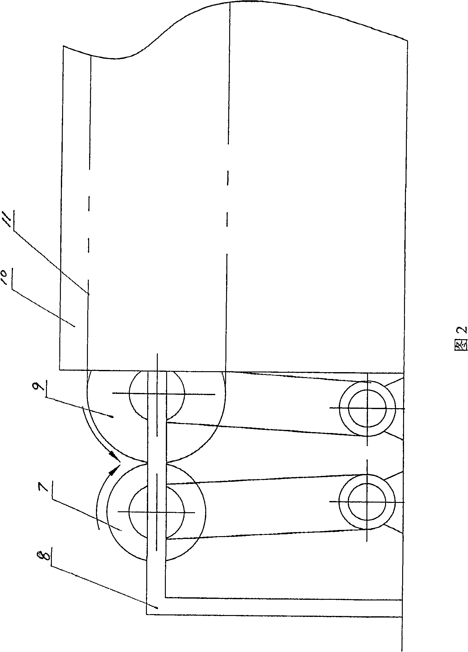 Device for removing blue algae on filtering net