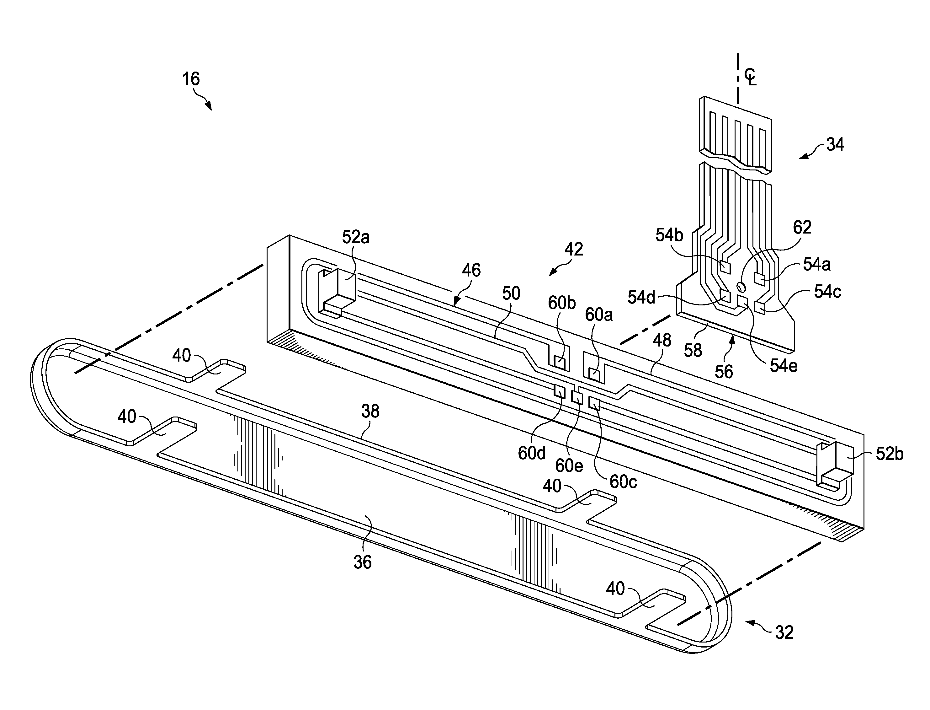 Heating element for a shaving razor