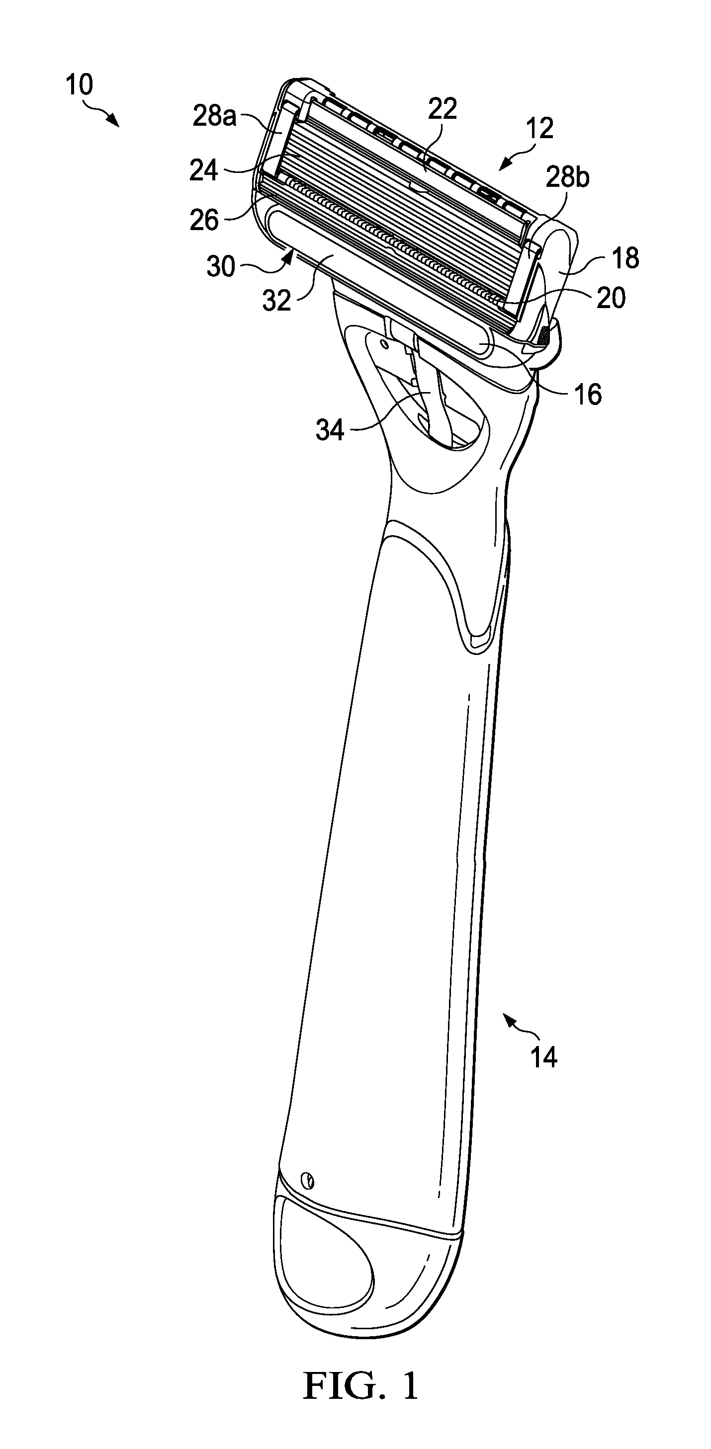 Heating element for a shaving razor