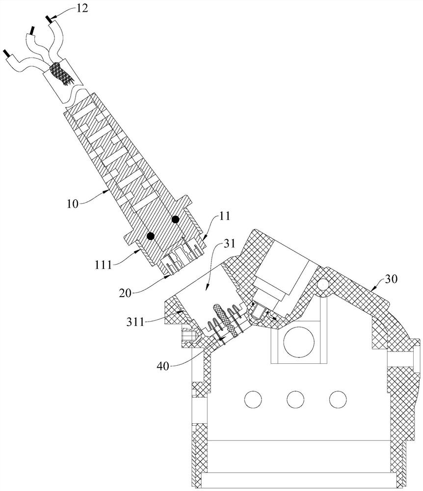 Rotary quick connector for lamp holder of miner lamp