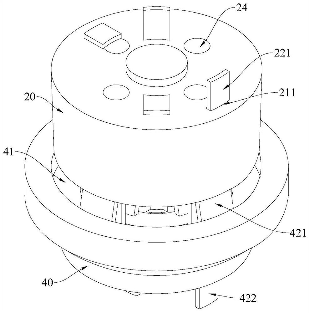 Rotary quick connector for lamp holder of miner lamp