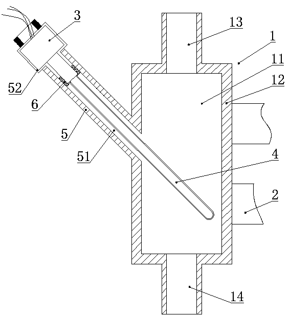 Internal temperature detection device of vulcanizing machine