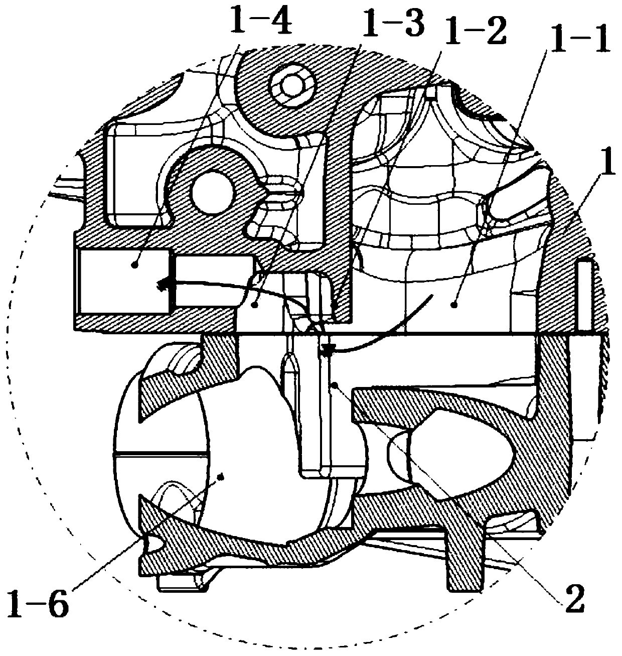 A cylinder head water jacket structure and engine cooling system that can improve engine cold start performance