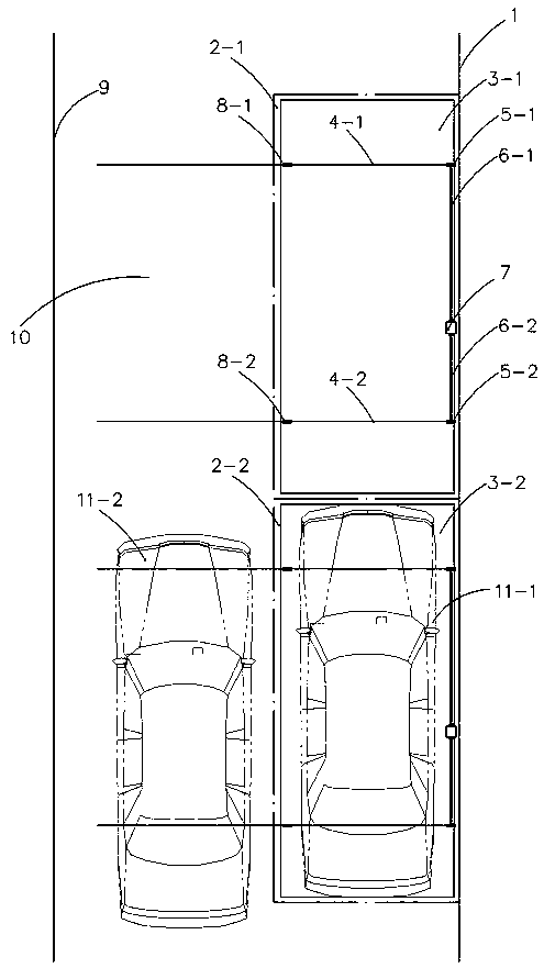 Personal roadside parking space parking facility