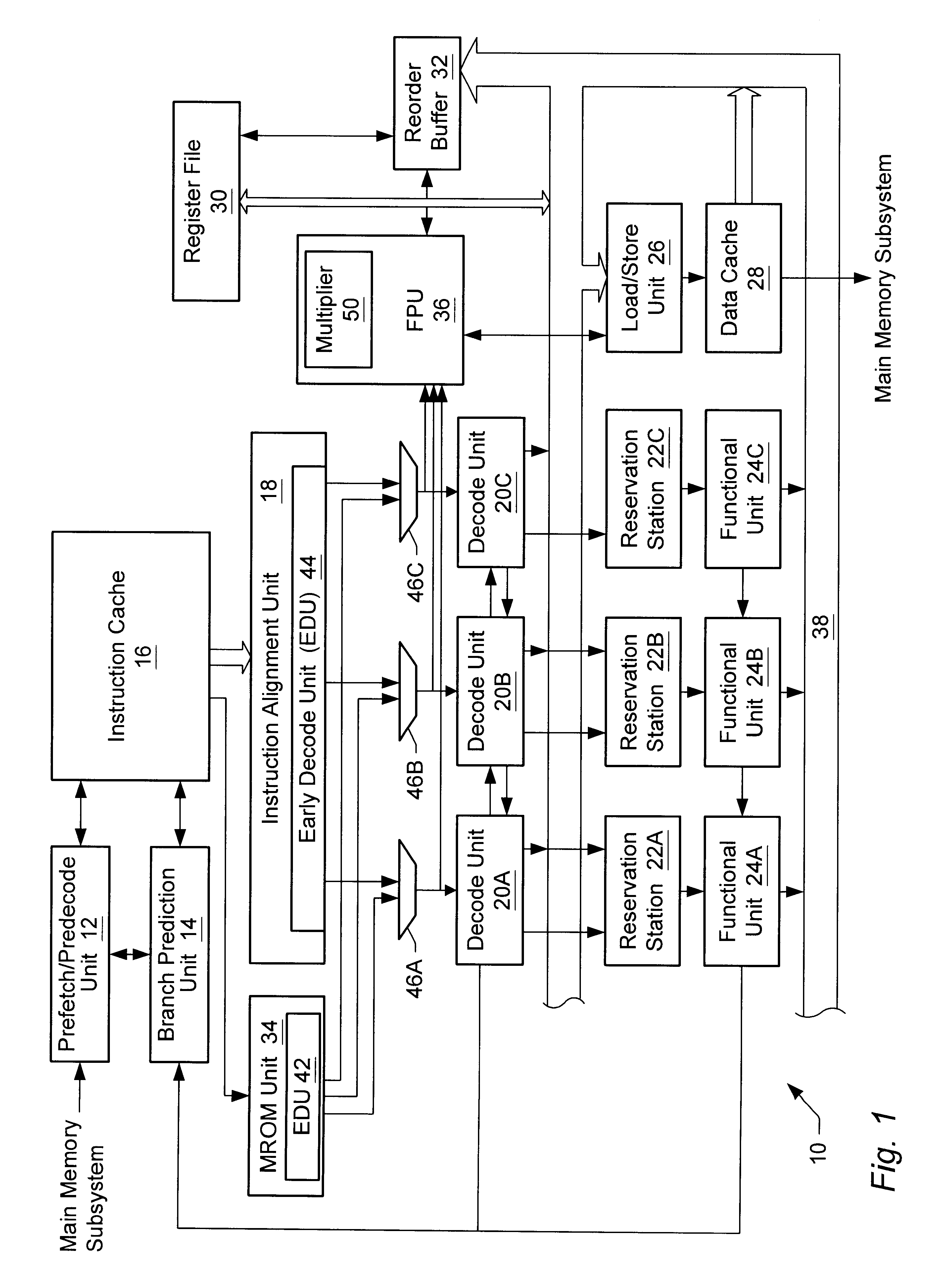 System for implementing a register free-list by using swap bit to select first or second register tag in retire queue