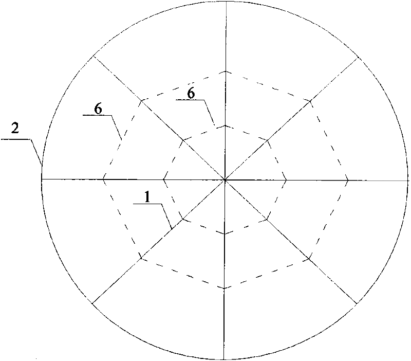 Method for mounting spherical rib-ring-shaped rope vault structure by geometric method