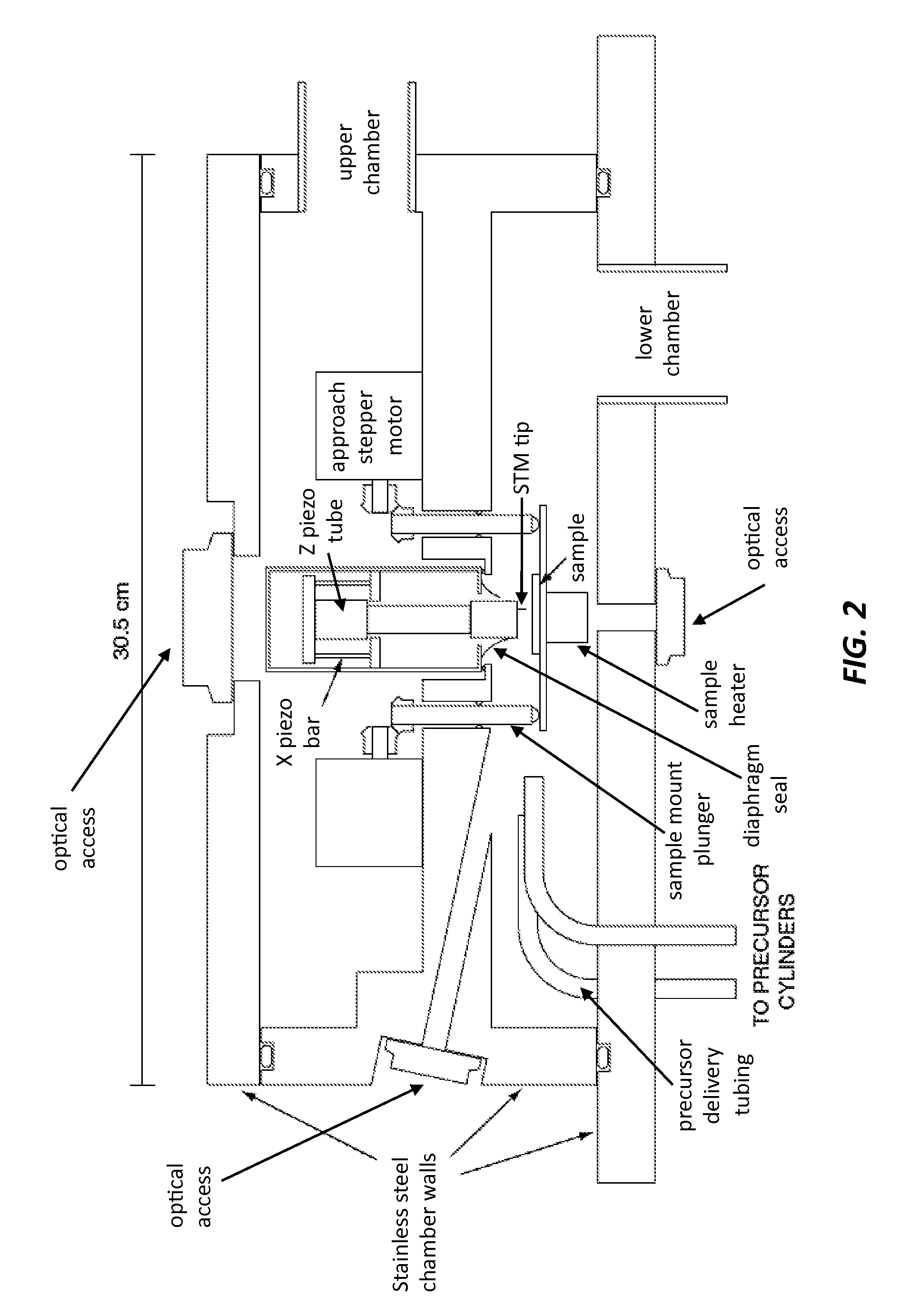 Scanning probe microscopy-based metrology tool with a vacuum partition