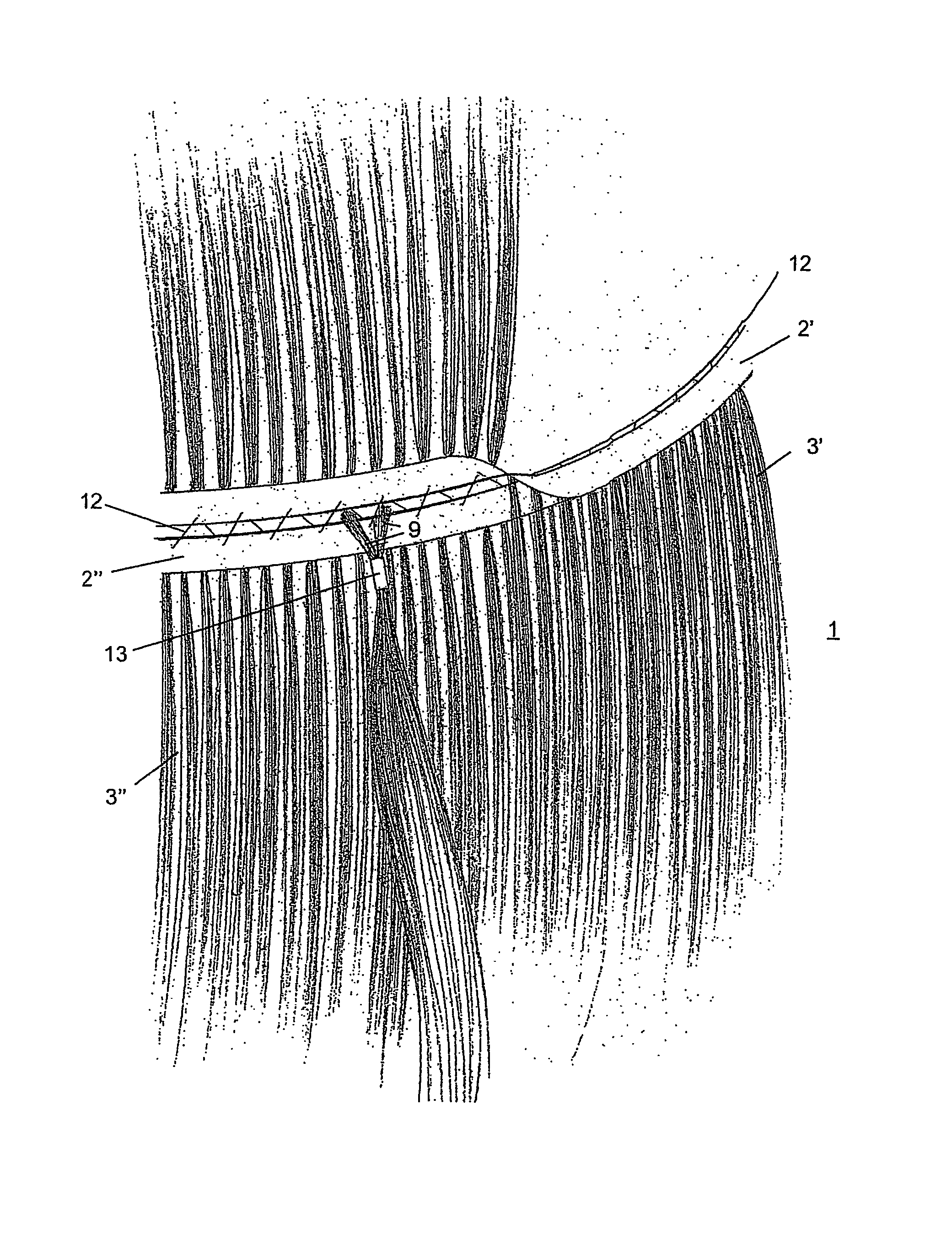 Fast applicable hair piece provided with a weaving band completely integrated with basic hair and method for attaching thereof