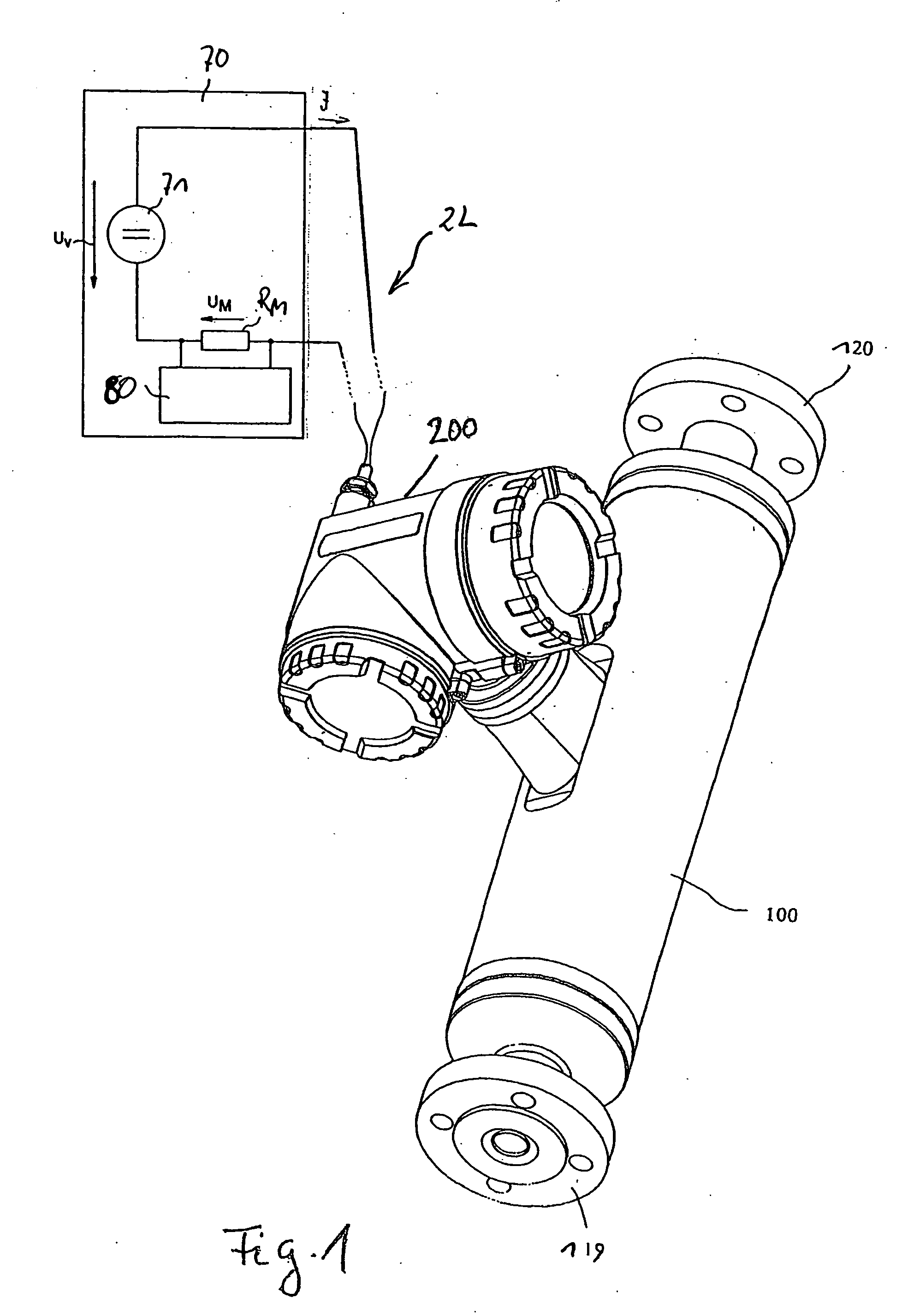 Field device electronics fed by an external electrical energy supply