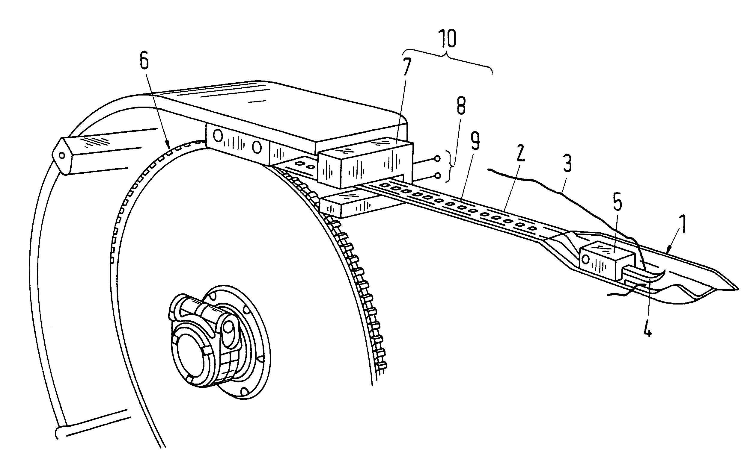 Thread clamp for a rapier head