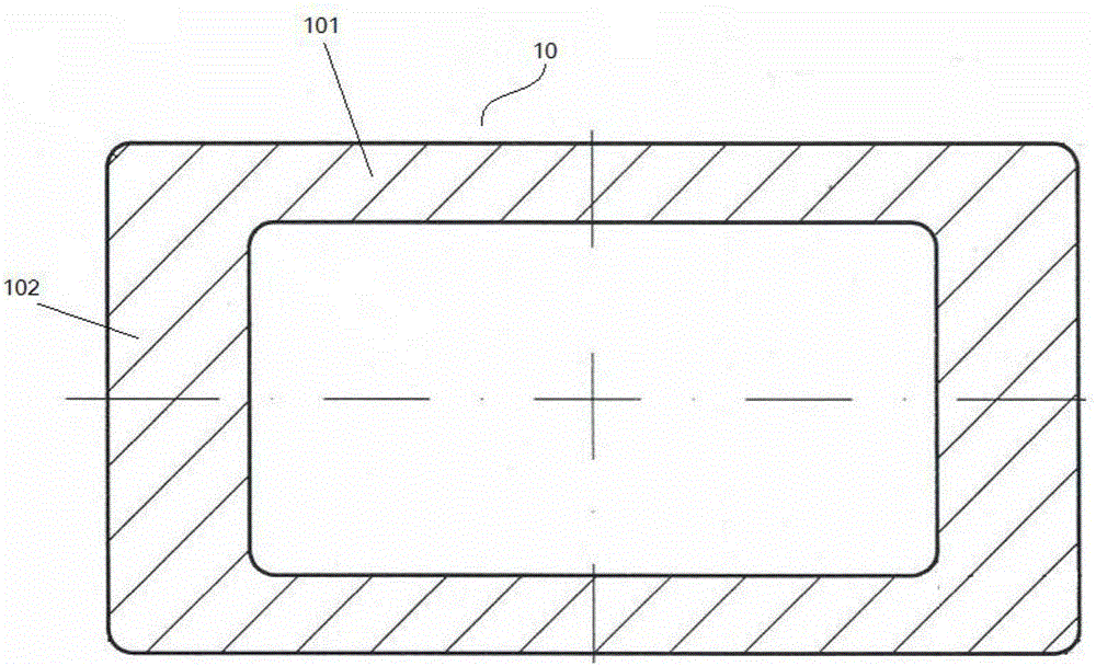 Rectangular hollow copper wire coil tube with unequal wall thicknesses